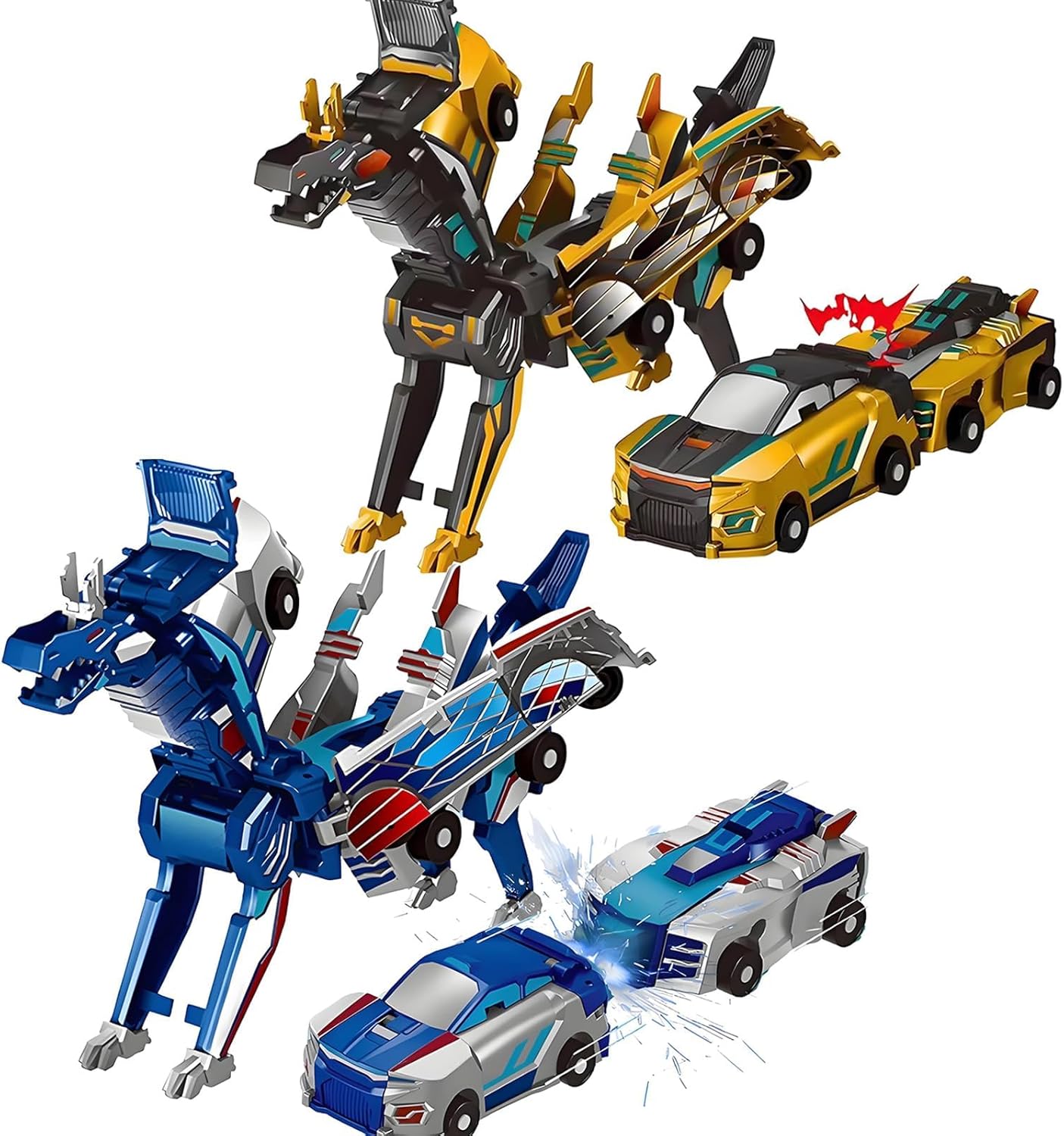 Collision Transforming Dragon Car Toy - KinduPlay™